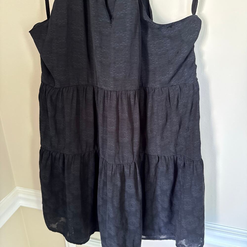 Anthropologie Satin Like Floral Tiered Flowy Lavina Blouse Summer Boho Preppy- L - Picture 10 of 13